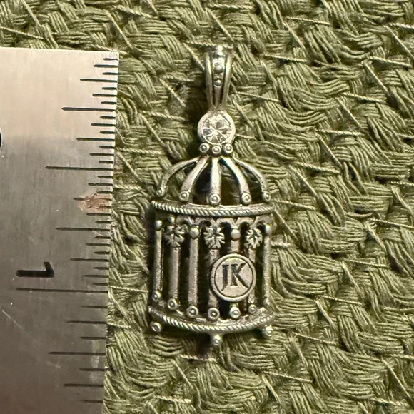 Jewel Kade Silver Birdcage Pendant Charm - Picture 3 of 3